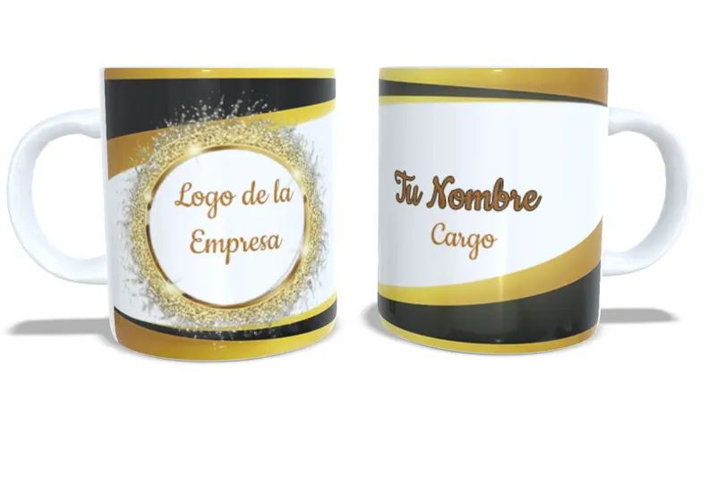 Taza personalizada para empresa con nombre y cargo sublimada en San Cristóbal, Táchira