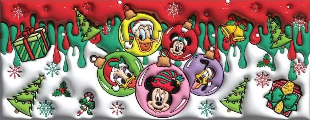 Diseño de taza navideña en relieve 3D con adornos navideños con personajes, tazas personalizadas para navidad San Cristóbal